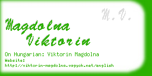 magdolna viktorin business card